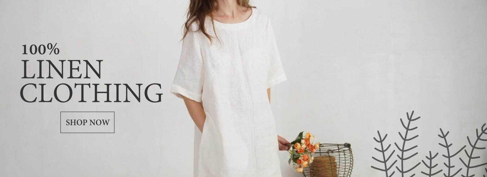 Linen dress banner